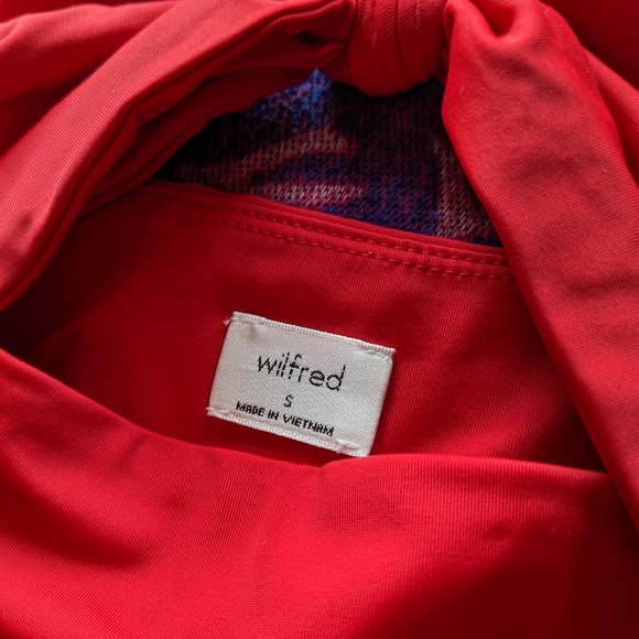 Artizia Wilfred Front-Tie Red Bodysuit - Picture 4 of 4